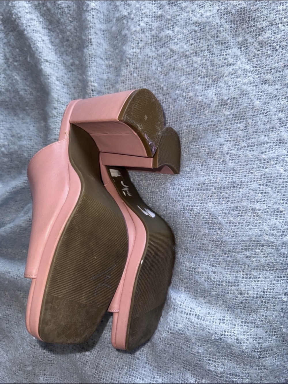 Pink Square Toe Heels - Picture 7 of 7